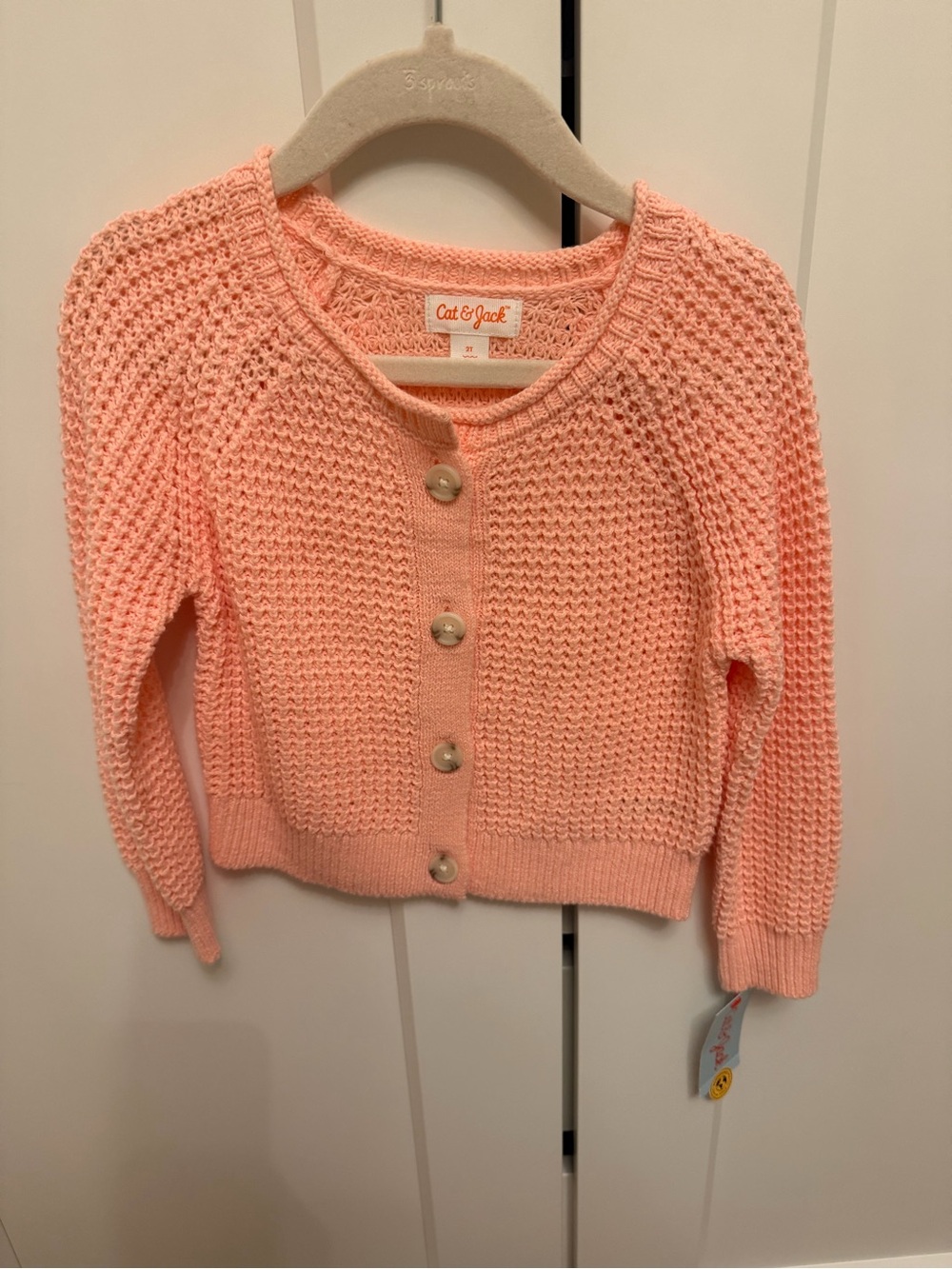 Target Coral Pink Knit Button-Up Cardigan